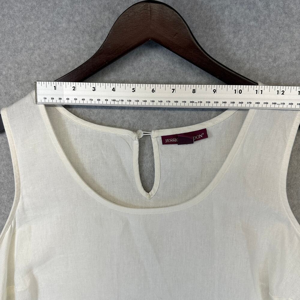 Jessica London Dress Womens Size 18 White Sleeveless Scoop Neck Tank Pullover - Picture 10 of 10